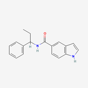 molecular formula C18H18N2O B8344218 N-(1-phenylpropyl)-1H-indole-5-carboxamide 