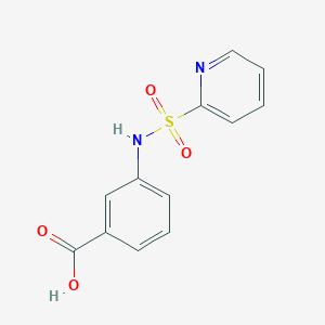 molecular formula C12H10N2O4S B8344219 3-(Pyridine-2-sulfonamido)benzoic acid 