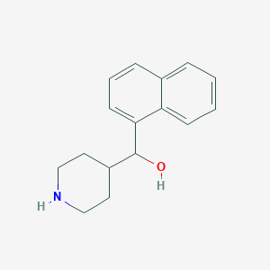 molecular formula C16H19NO B8344425 alpha-(1-Naphthyl)-4-piperidinemethanol 