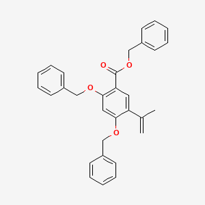 molecular formula C31H28O4 B8344432 2,4-Bis-benzyloxy-5-isopropenyl-benzoic acid benzyl ester 