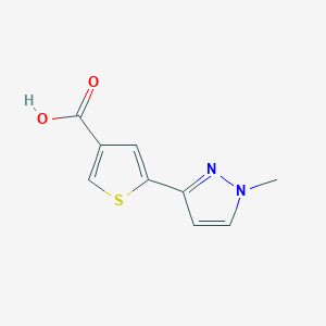 molecular formula C9H8N2O2S B8344440 5-(1-methyl-1H-pyrazol-3-yl)-thiophene-3-carboxylic acid 