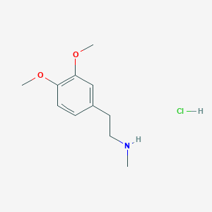 molecular formula C11H18ClNO2 B083445 3,4-二甲氧基-N-甲基苯乙胺盐酸盐 CAS No. 13078-76-7