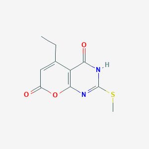 5-ethyl-2-methylsulfanyl-3H-pyrano[2,3-d]pyrimidine-4,7-dione