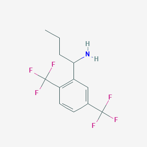 molecular formula C12H13F6N B8344513 1-(2,5-Bis-trifluoromethylphenyl)butylamine hydrochloride 
