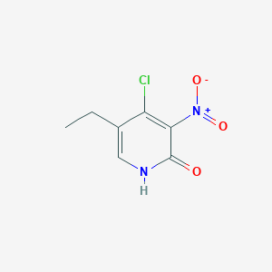 molecular formula C7H7ClN2O3 B8344521 4-chloro-5-ethyl-3-nitropyridin-2(1H)-one 