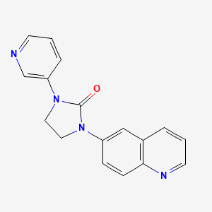 molecular formula C17H14N4O B8344568 1-Pyridin-3-yl-3-quinolin-6-yl-imidazolidin-2-one 