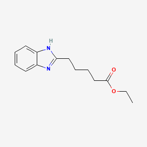 molecular formula C14H18N2O2 B8344570 5-(Benzimidazole-2-yl)pentanoate ethyl ester 