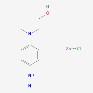 molecular formula C10H14ClN3OZn+2 B083446 4-(乙基(2-羟乙基)氨基)苯二氮阳锌氯化物 CAS No. 13532-96-2