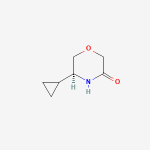 molecular formula C7H11NO2 B8344644 (S)-5-cyclopropylmorpholin-3-one 