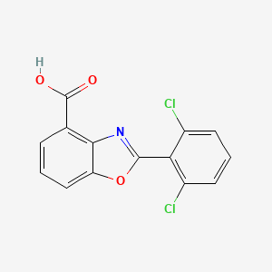 molecular formula C14H7Cl2NO3 B8344678 2-(2,6-Dichlorophenyl)benzoxazole-4-carboxylic acid 