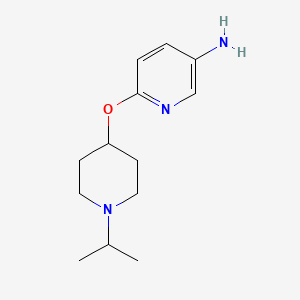 molecular formula C13H21N3O B8344691 6-(1-Isopropylpiperidin-4-yloxy)pyridin-3-amine 