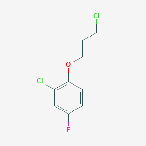 molecular formula C9H9Cl2FO B8344704 2-(3-Chloropropoxy)-5-fluorochlorobenzene 