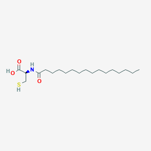molecular formula C19H37NO3S B8344733 L-Cysteine, N-(1-oxohexadecyl)- CAS No. 67603-49-0