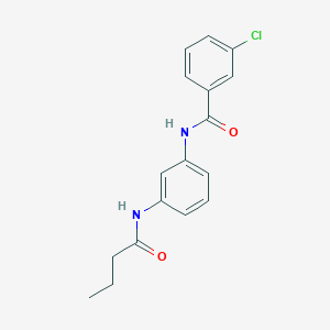 molecular formula C17H17ClN2O2 B8344751 N-(3-butyramidophenyl)-3-chlorobenzamide 