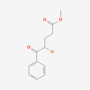 molecular formula C12H13BrO3 B8344763 Methyl 4-bromo-5-oxo-5-phenylpentanoate 