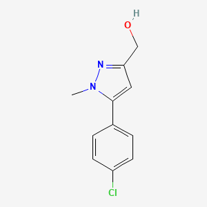 molecular formula C11H11ClN2O B8344788 [5-(4-chloro-phenyl)-1-methyl-1H-pyrazol-3-yl]-methanol 