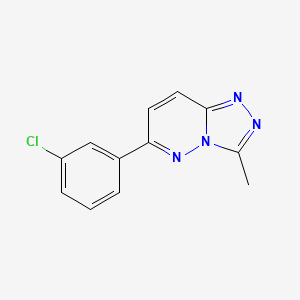 molecular formula C12H9ClN4 B8344810 3-Methyl-6-(m-chlorophenyl)-1,2,4-triazolo[4,3-b]pyridazine 