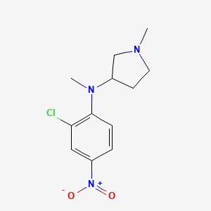 molecular formula C12H16ClN3O2 B8344825 (2-Chloro-4-nitro-phenyl)-methyl(1-methyl-pyrrolidin-3-yl)-amine 