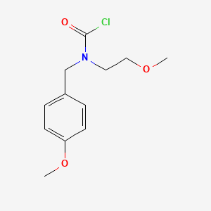 molecular formula C12H16ClNO3 B8344839 4-Methoxybenzyl(2-methoxyethyl)carbamoyl chloride 