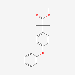 molecular formula C17H18O3 B8344846 2-(4-Phenoxyphenyl)isobutyric acid methyl ester 