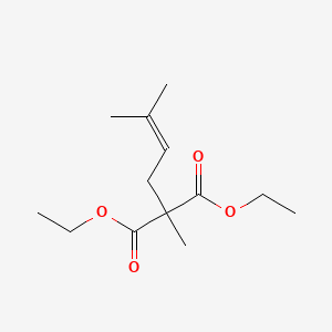 molecular formula C13H22O4 B8344855 Diethyl methyl(3-methylbut-2-en-1-yl)propanedioate CAS No. 17063-07-9