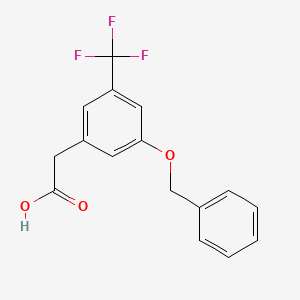 molecular formula C16H13F3O3 B8344863 (3-Benzyloxy-5-trifluoromethyl-phenyl)-acetic acid 