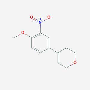 molecular formula C12H13NO4 B8344878 4-(4-methoxy-3-nitro-phenyl)-3,6-dihydro-2H-pyran 