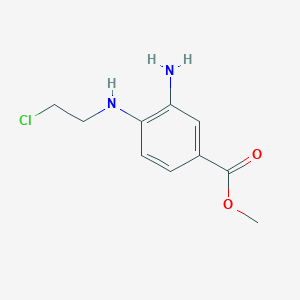 molecular formula C10H13ClN2O2 B8344884 3-Amino-4-(2-chloroethylamino)-benzoic acid methyl ester 