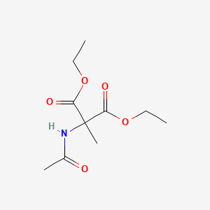 molecular formula C10H17NO5 B8344890 Diethyl 2-acetamido-2-methylpropanedioate 