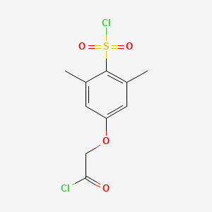 molecular formula C10H10Cl2O4S B8344935 2-(4-(Chlorosulfonyl)-3,5-dimethylphenoxy)acetyl chloride 