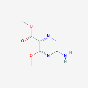 molecular formula C7H9N3O3 B8344941 Methyl 5-amino-3-methoxy-2-pyrazinecarboxylate 