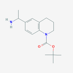 molecular formula C16H24N2O2 B8344974 tert-Butyl 6-(1-aminoethyl)-3,4-dihydroquinoline-1(2H)-carboxylate 