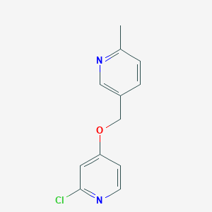 molecular formula C12H11ClN2O B8344987 2-Chloro-4-((6-methylpyridin-3-yl)methoxy)pyridine 