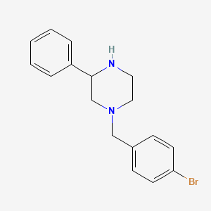 molecular formula C17H19BrN2 B8344989 1-(4-Bromo-benzyl)-3-phenyl-piperazine 