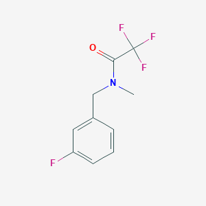 molecular formula C10H9F4NO B8345002 3-fluoro-N-methyl-N-(trifluoroacetyl)benzylamine 