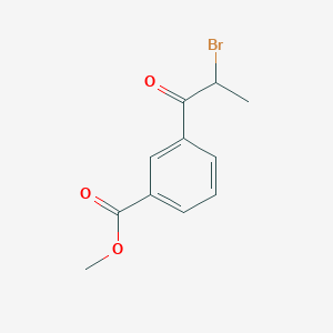molecular formula C11H11BrO3 B8345023 Rac-3-(2-bromo-propionyl)-benzoic acid methyl ester 