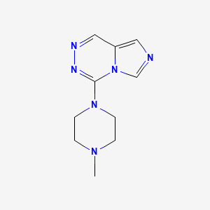 molecular formula C10H14N6 B8345079 4-(4-Methyl-1-piperazinyl)-imidazo[1,5-d]-as-triazine 