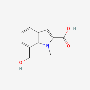molecular formula C11H11NO3 B8345121 7-hydroxymethyl-1-methyl-1H-indole-2-carboxylic acid 