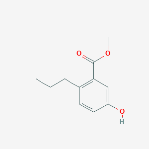 molecular formula C11H14O3 B8345133 2-Propyl-5-hydroxybenzoic acid methyl ester 