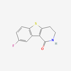 molecular formula C11H8FNOS B8345213 8-fluoro-3,4-dihydro-2H-benzo[4,5]thieno[3,2-c]pyridin-1-one 