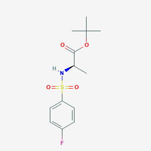 molecular formula C13H18FNO4S B8345224 n-[(4-Fluorophenyl)sulfonyl]-d-alanine, 1,1-dimethylethyl ester 