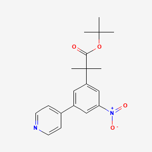 tert-Butyl 2-methyl-2-(3-nitro-5-(pyridin-4-yl)phenyl)propanoate