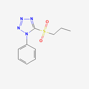 molecular formula C10H12N4O2S B8345240 1-Phenyl-5-(propylsulfonyl)-1H-tetrazole 