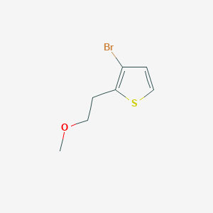 molecular formula C7H9BrOS B8345285 3-Bromo-2-(2-methoxy-ethyl)-thiophene 