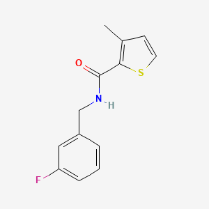 molecular formula C13H12FNOS B8345292 N-(3-fluorobenzyl)-3-methylthiophene-2-carboxamide 