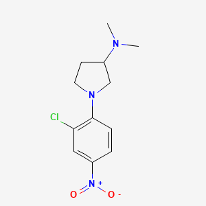 molecular formula C12H16ClN3O2 B8345296 [1-(2-Chloro-4-nitrophenyl)pyrrolidin-3-yl]dimethylamine CAS No. 947149-13-5
