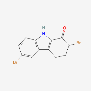 molecular formula C12H9Br2NO B8345301 2,6-dibromo-2,3,4,9-tetrahydro-1H-carbazol-1-one 