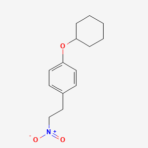 molecular formula C14H19NO3 B8345312 1-Cyclohexyloxy-4-(2-nitro-ethyl)-benzene 