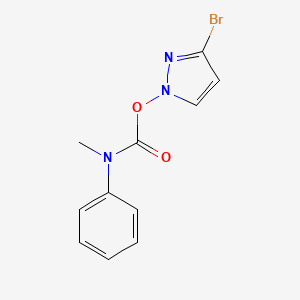 molecular formula C11H10BrN3O2 B8345320 (3-bromopyrazol-1-yl) N-methyl-N-phenylcarbamate 