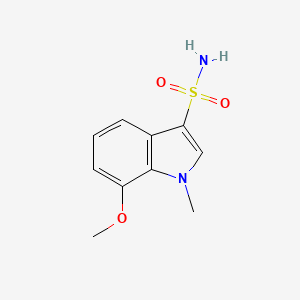 molecular formula C10H12N2O3S B8345365 7-Methoxy-1-methyl-1H-indole-3-sulfonic acid amide 